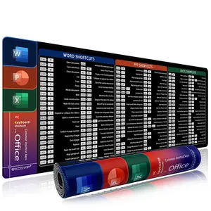 EXCOVIP Office Shortcut Key Mouse Pad, 1 Count Rectangle Gaming Mouse Pad, Non-slip Mousepad, Extended Mousepad, Desk Keyboard Mat for Home Office