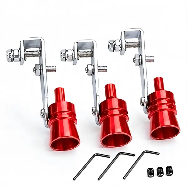 Auto Tailpipe Turbo Whistle, Deep Sporty Exhaust Sound Maker, Rust-Resistant Aluminum, S/M/L 3 Size Pack, For Gearheads & Car Lovers, Quick Minutes Install, Daily Driving Upgrade, Universal Exhaust Pipe Sound Simulator,toolupgrade