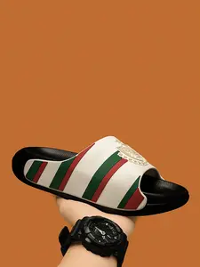 Men's Summer Casual Slippers, Thick Sole Height Increasing Sandals, Anti-Slip One-Legged Slipper, Soft Breathable Eva Beach Shoes