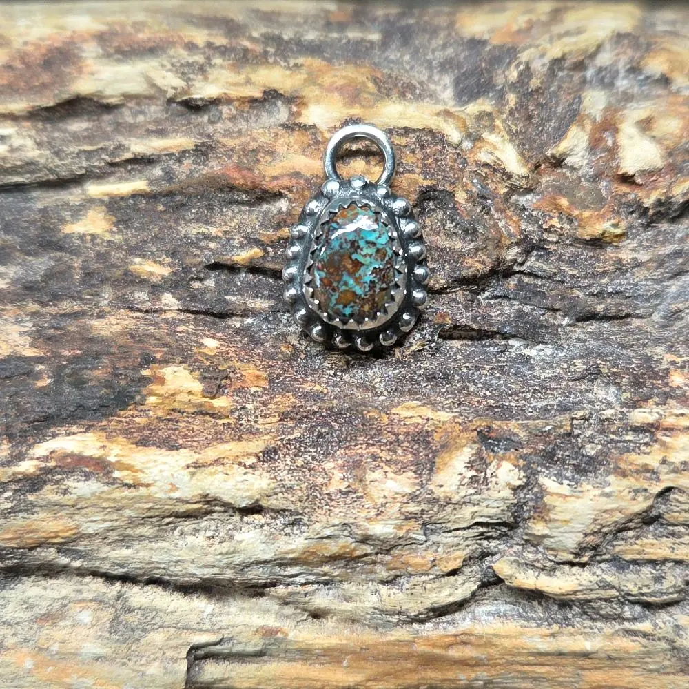 Sterling Silver Turquoise Charm