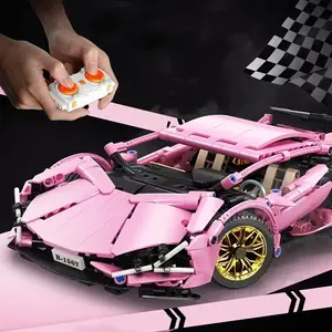 Building block Limited Edition 1:14 RC Supercar Kit -1355-Pcs Build /Dual Motors & LED Mods| 2.4GHz Pro Control +Display Case for AdultChristmas gifts Magnetic Tiles Set with Cars Red and White Racing Green Sports Model DIY Roses Bouquet Your Own Engine
