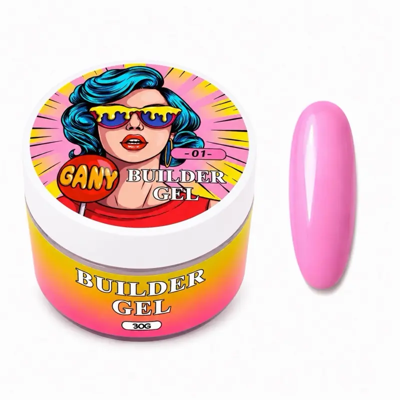 GANY Builder Gel UV LED Nail Extension Gel Self Leveling Strong Nail Builder Gel-30G
