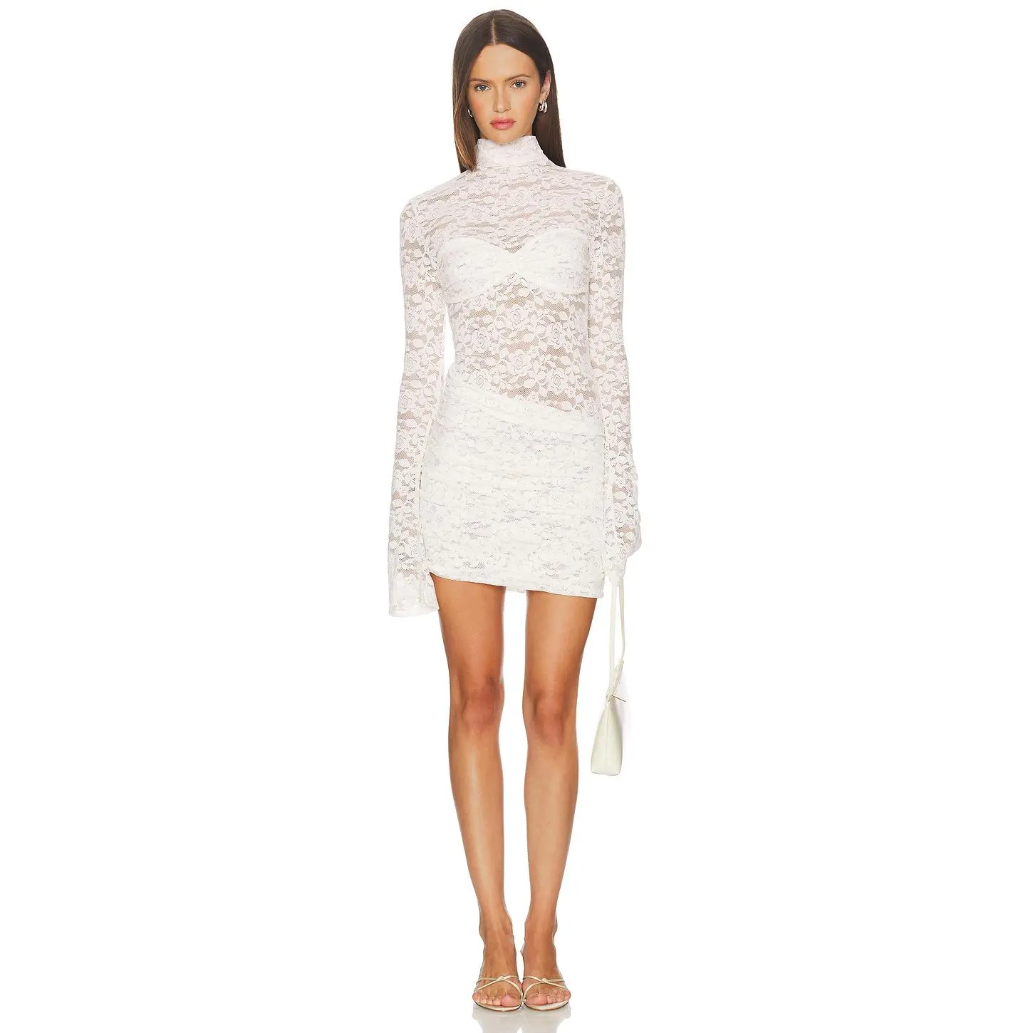 Bananhot Francisca Mini Dress in Cream Lace