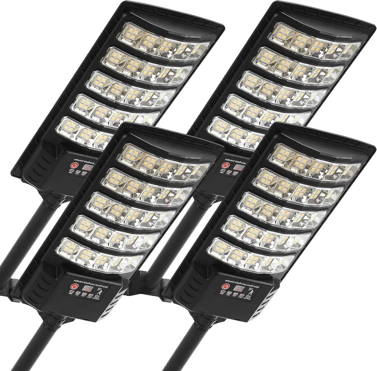 4 Pack Solar Security Lighting, Super Bright Motion Sensor Flood Light, Waterproof with 3 Modes for Outdoor, Garden, Yard, Pathway