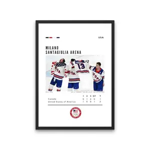 USA vs Canada For Johnny 2026 Milan Winter Olympcs - Custom Poster 2.0 (No Frame)