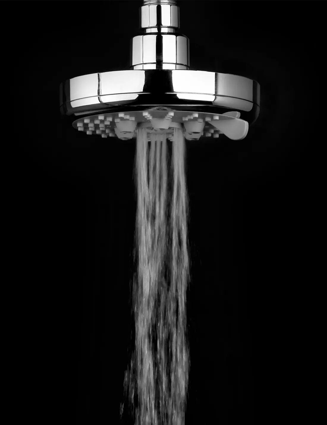 Bright Showers High Pressure Rain Shower Head, Chrome, 3 Spray Settings, 4.6 Inches Rainfall, Adjustable Metal Swivel Ball