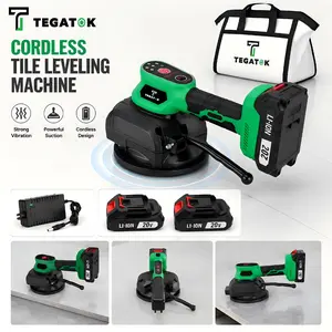 TEGATOK Tile Vibration Leveler | 20V Cordless, Dual Batteries for Long Runtime! 5-Speed Adjustable, No Hollow Tiles, Labor-Saving & Efficient! Ditch Hammering & Air Bubbles! Anti-Slip Grip + Reinforced Aluminum Parts!
