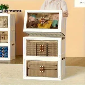 New product discounts 3/4 Layers Ample Storage Space Multi-Layer Storage Cabinet - Easy, Tool-Free Assembly, Sturdy Plastic Construction, Versatile Storage Box for Household Use - Perfect for Living Room Organization, Space-Saving Storage Rack