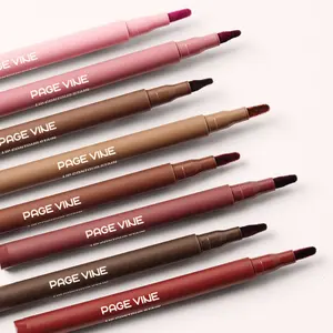 Velvet Duo-head Lip Liner, Long-Lasting Waterproof And High Pigmented, Rich Color & Smooth Application Shape & Fill Lips, For Daily Application Lip Makeup Lip liner