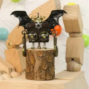 Batman Steampunk Style Keychain and Leather Strap Set, Customized Craft Accessory, Perfect Gift for Fans, Model Xinghao 001