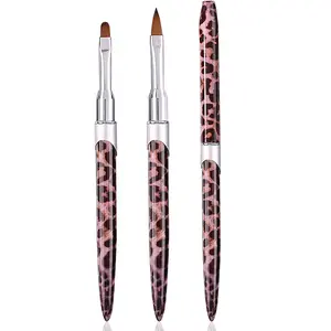 2pcs Acrylic Brush Brushes Set Builder Gel Brush Paint Brushes Polish Design Clean Up Brush Manicure Brush Brushes for Tools