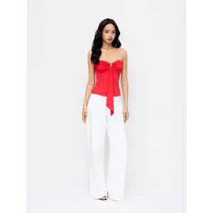 Cider Metal Detail Pierced Bandeau Top SwimWeek