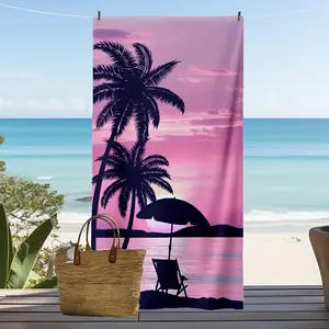 1Pc Hawaiian Beach Towel Sand-Proof Beach Towel Quick-Dry Super Absorbent Pool Towel Suitable for Travel, Yoga, Camping