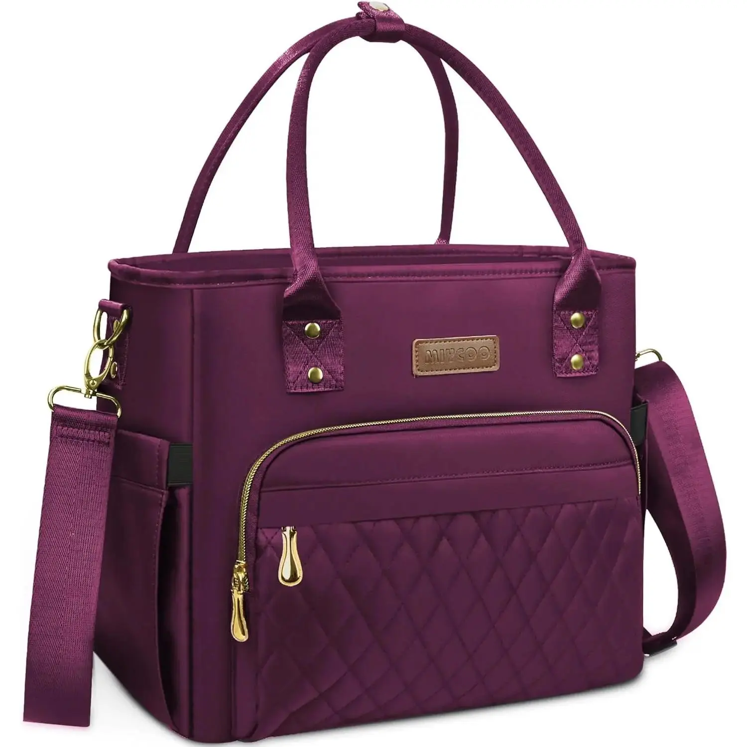Lunch Bag Lunch Box Women - Leakproof Insulated Lunch Cooler Bag for Women - Large Lunch Tote Bags Adults, Purple
