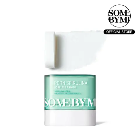 PDRN Spirulina Poreless Primer 0.35oz - Korean Skincare - Vegan Face Primer Stick to Blur Pores, Control Sebum & Hydrate Skin