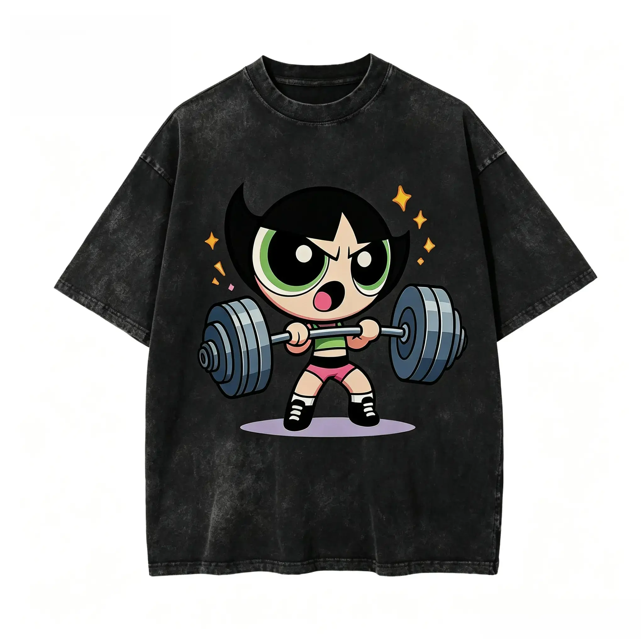 Cute # Powerpuf  Strong Girl Gym Graphic T-Shirt, Y2K # Powerpuf Fitness, Workout Shirt, Trending 2025, Weightlifters, Bodybuilding Shirt, Pump Cover Gym Tee for Men Women, Youth & Adult