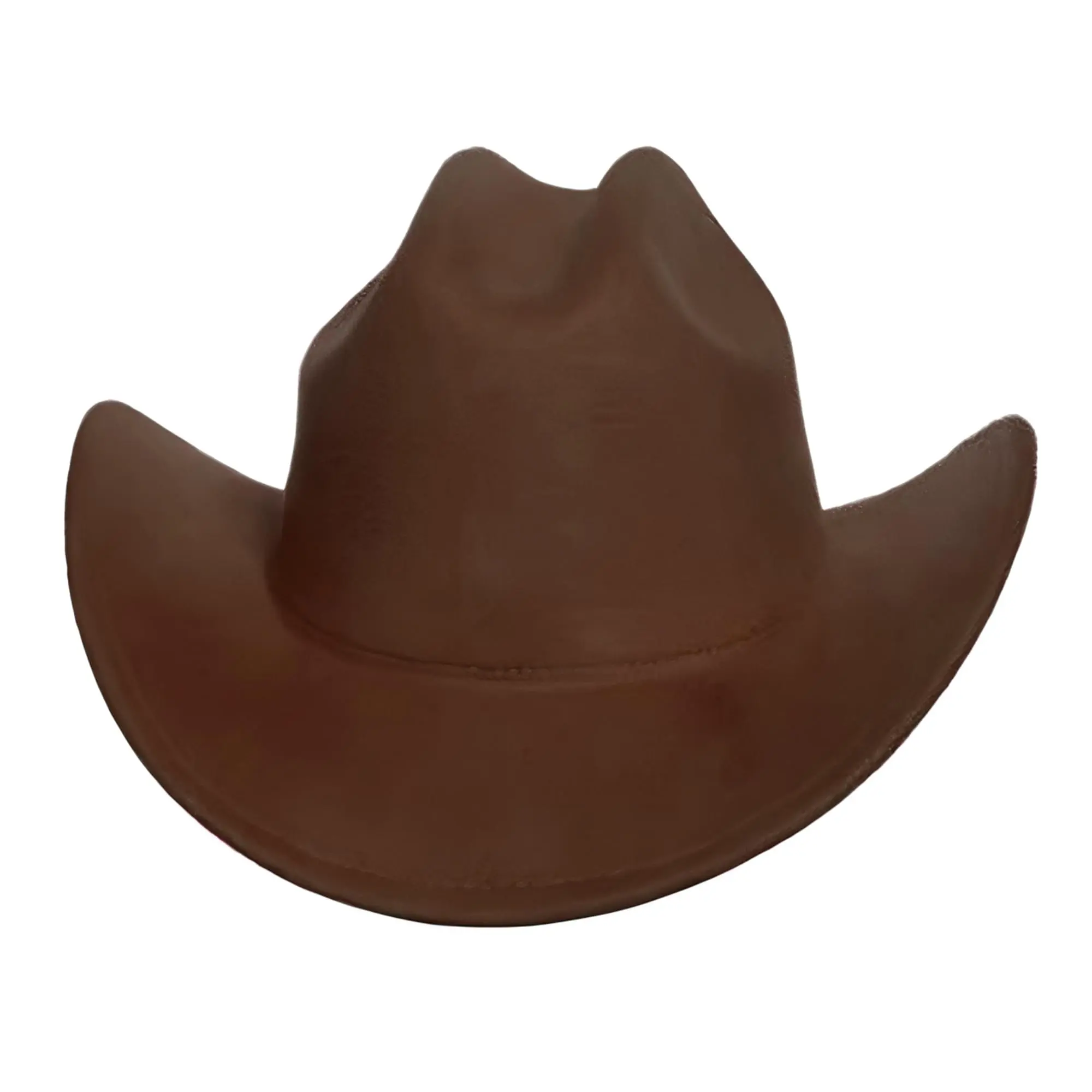 Original Cattleman Cowboy Hat for Men, Classic Western Style Costume Accessory in Thick Brown Felt, Menswear, Western Wear, Classic Shape