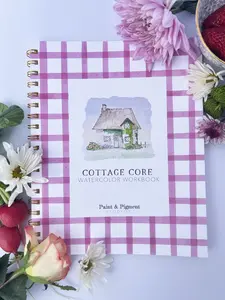 Paint and Pigment Studios Cottage Core Watercolor Workbook for Beginners - Arts & Crafts Educational Materials