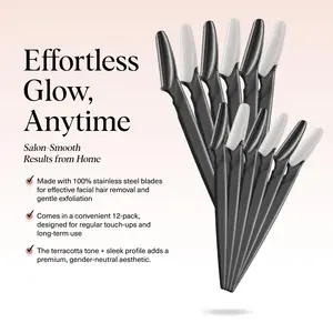 12pcs Dermaplaning Tool - dermaplane Razor For Women Face Multipurpose Eyebrow Razor & Face Shaver For Women With Precision Covers Dermaplane,Makeup,Cheap,Room Decor,Vanity,Travel,Bedroom,Makeup Accessories,Eyebrow Razor