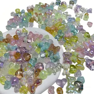 Mixed Shape Beads Set Fresh Style DIY Accessories, Multicolor Handmade Craft Supplies, Perfect Gift for Creative Enthusiasts