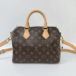 Pre-owned Louis Vuitton leather Crossbody Bags canvas speedy 25 adjustable strap