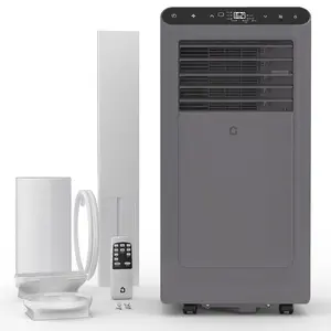 Garvee 8000 BTU Portable Air Conditioner,Up to 350 Sq.Ft. Remote Control 48dB Portable AC Unit, Dehumidifier, Fan, Sleep, 24H Timer&Installation Kit, DOE Certified, Ceer 6.2,Grey+Black Panel