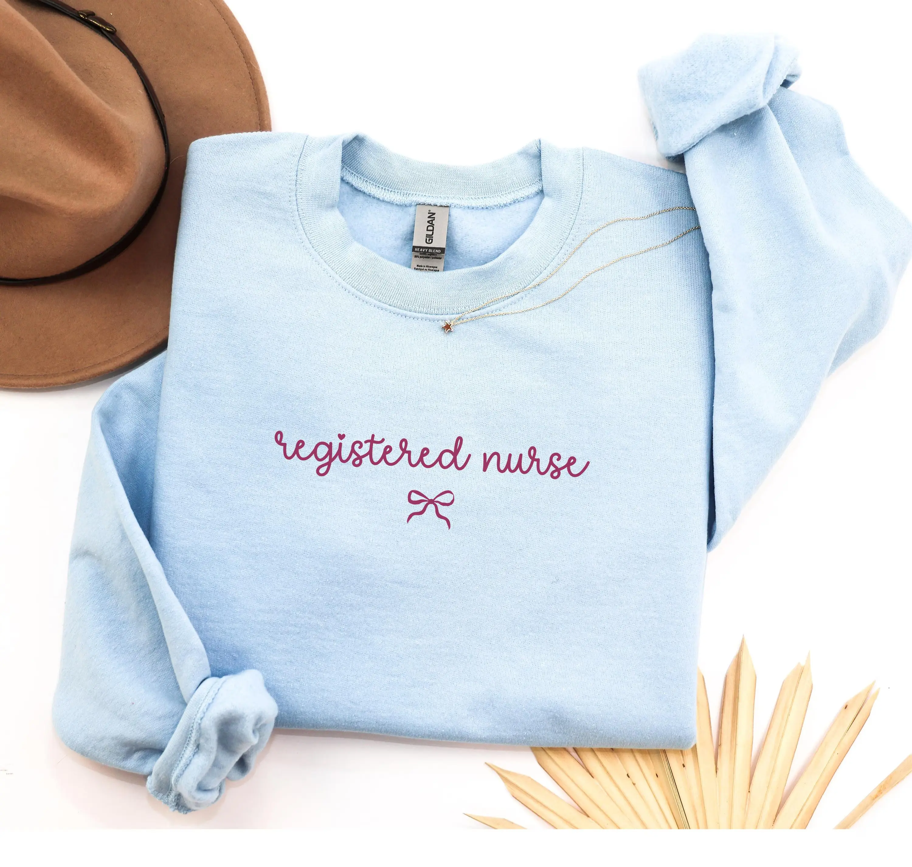 Registered Nurse Sweatshirt, Minimalist RN Crewneck, Nurse Coquette Sweater, Nursing Student Graduation Gift, ER ICU Nurse Life Pullover, Nurse Appreciation Week Gift, Aesthetic Nursing School Apparel, Healthcare Worker Gifts for Women & RN