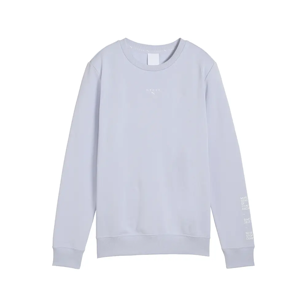 PUMA Womens X Hyrox Oversized Crew Neck Sweatshirt Casual - Blue