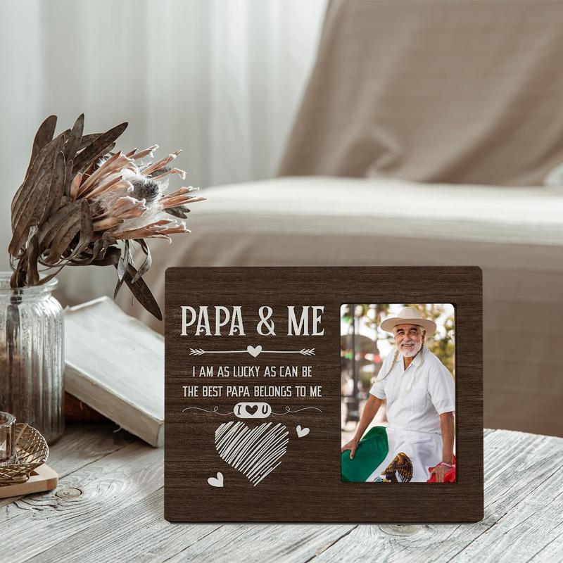 Papa and Me Picture Frames - Papa Gifts for Grandpa, Father's Day, Birthday or Christmas - 4x6 Frame