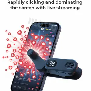 Mini Clip Auto Clicker for All Cell Phones, Digital Speed Display ,Multifunctional Cell Phone Auto Clicker, Adjustable Click Speed Portable ,Livestream Heart Auto Tap Tool, Adjustable Speed Screen Clicker