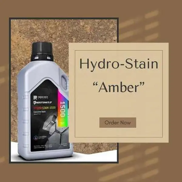 Hydro-Stain Amber Concrete Stain for Floors, Patios, and Decorative Concrete | UV Resistant, Environmentally Friendly