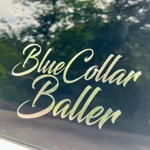 Blue Collar Baller Window Decal - Available in Multiple Colors and Sizes