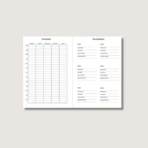 A5 Weekly Academic Planner Insert