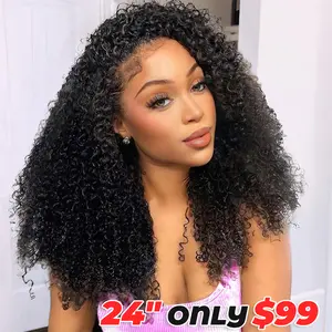 10s Install Wig [WEAR·GO HALF WIG] Curly Half Wig Human Hair 180 Density 3 In 1 Seamless Flip Over Half Wigs Human Hair Glueless Wear and Go Beginner Friendly Kinky Curly Wig Human Hair Drawstring Headband Wig for Women 20 Inch wear  and  go  wigs
