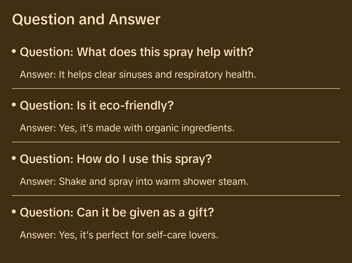 Eucalyptus Aromatherapy Shower Spray – Organic Sinus Relief & Stress Support Mist with Menthol & Peppermint Oils, Natural Spa Shower Steamer Alternative, Self-Care Spray for Congestion, Relaxation, and Deep Breathing