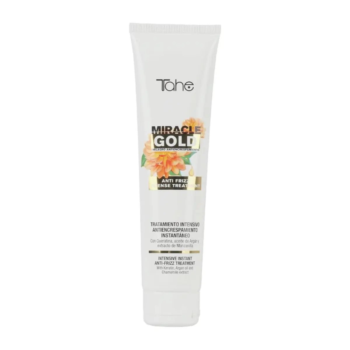 Tahe Miracle Gold Instant Anti-Frizz Intensive Treatment with Keratin, Argan Oil and Chamomile Extract, 100 ml