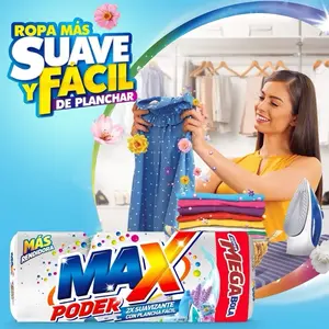 1 unit with 3 balls JABÓN MAX PODER DUOX BLANCO 2X SUAVIZANTE