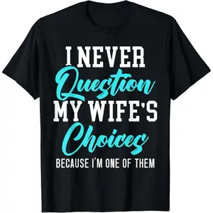 100% Cotton Married Couple Wedding Anniversary Funny Marriage T-Shirt