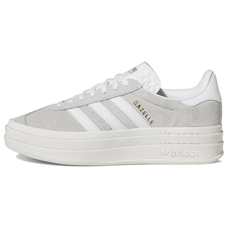Adidas Women's Gazelle Bold Grey White' Durable Low Top Skate Shoes HQ6893