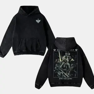 Dark Angels Warhammer 40K Hoodie – Premium Heavyweight Washed Cotton, Oversized Vintage Fit, Soft Durable Fabric, Brand New Release for True Fans