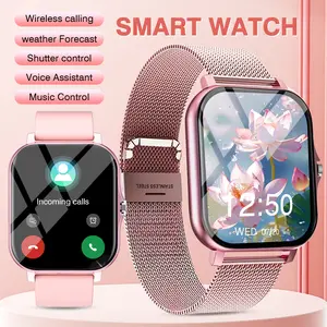 Smartwatch - Wireless Call Answer/Dial, Message Notification & Alert, Pedometer, Multiple Sports Modes for Outdoor, Weather Update, Wireless Connection, DND Mode, Lightweight Design, Unisex, Daily Wear