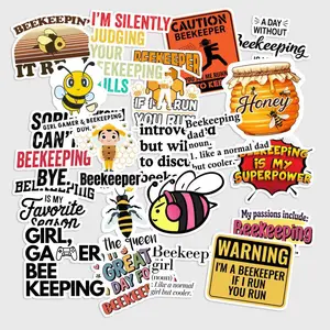 Sticker Pack 20 pcs Beekeeping Stickers, Honey Bee Hobby Vinyl Decals