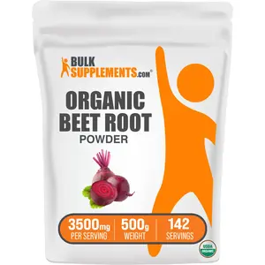 BulkSupplements Organic Beet Root Powder - Natural Beets - Fitness Vitamins - Beet Root Powder Organic - 500g - 3.5g Per Serving