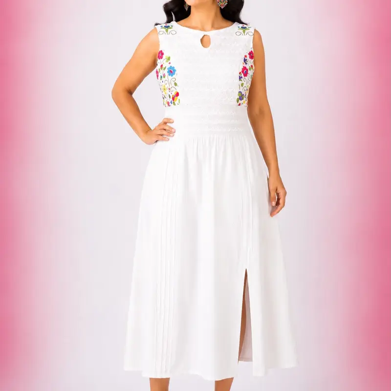 Vestido Betzabe - Handmade Embroidered Dresses in Oaxaca hand made in Mexico
