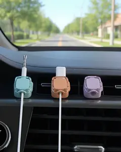 Magnetic Cable Organizer Clips 6 Pack, Cord Holder for Desk & Car Dashboard, Wire Management Clips for Charging Cables, Office, Home & Vehicle Interior