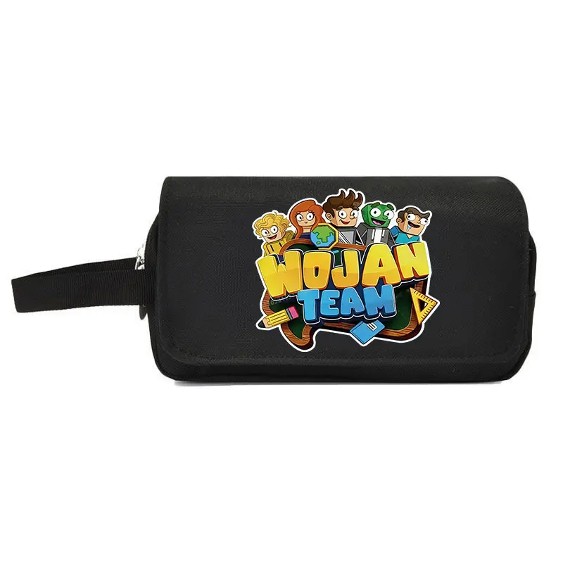 2026 new pencil case wojan team game merchandise printed stationery box cartoon pencil bag storage bag