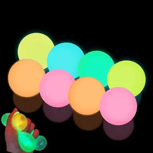 10pcs Glow-In-The-Dark Sticky Wall Balls, Stress Relief Toy for Adults, Perfect Gift for Birthday, Halloween, Christmas
