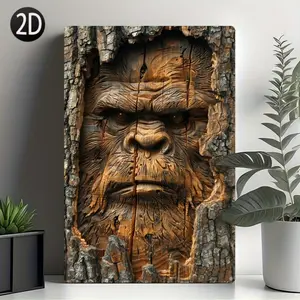 Rustic 2D Aluminum Sasquatch Tin Sign |           8x12in Moisture-Resistant Outdoor Decor |           32% Higher Bending Resistance |           for Garden & Lawn