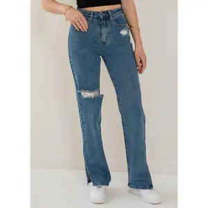 HARPER DENIM JEANS Blue Women's casual comfy denim pant
