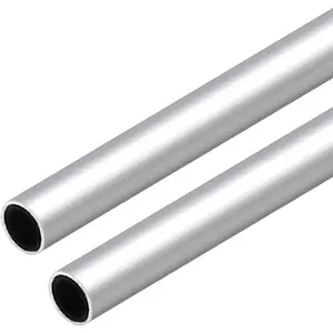 6063 Aluminum Round Tube, 22mm OD 1mm Wall Thickness 300mm Length Metal Seamless Straight Pipe Tubing for DIY Crafts Model 2pcs